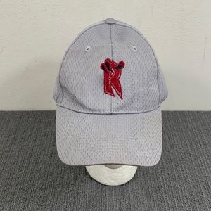 Otto Baseball Hat Mens OSFM Gray Red R Jersey Mesh Strapback Cap